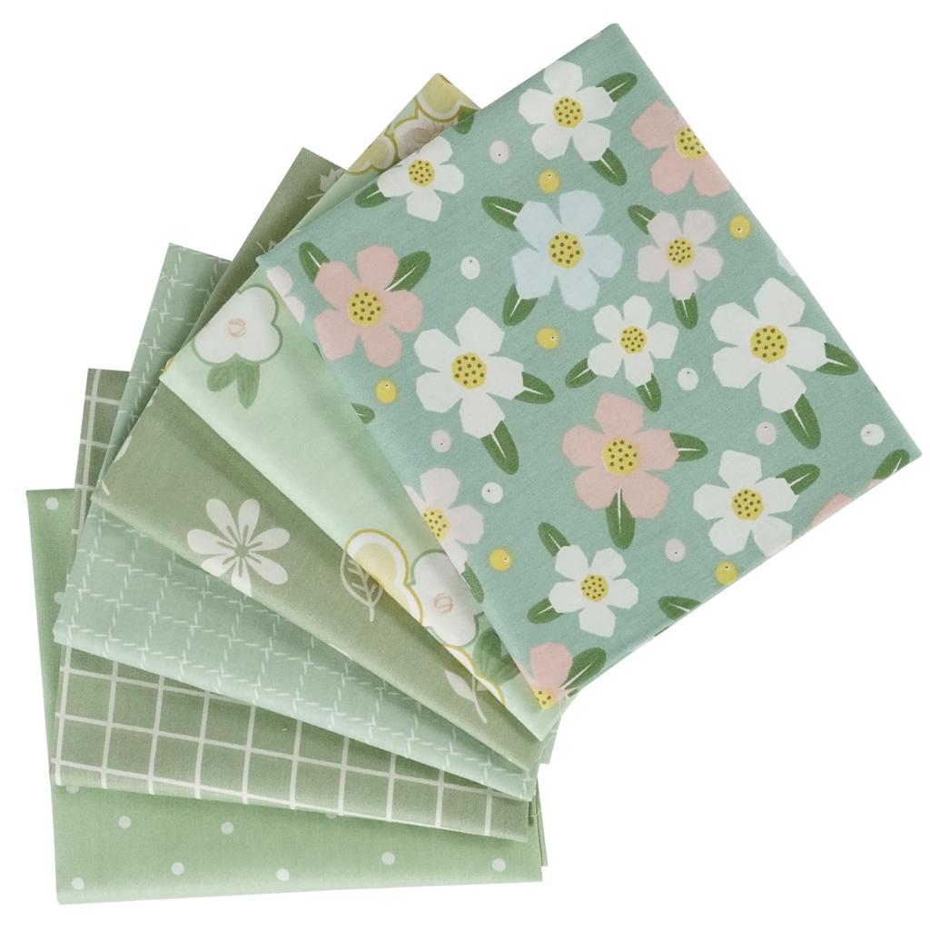 Floral Print Fabric Perfect for and Other Stylish Crafts 6-Piece Set, Patchwork, Crafts,