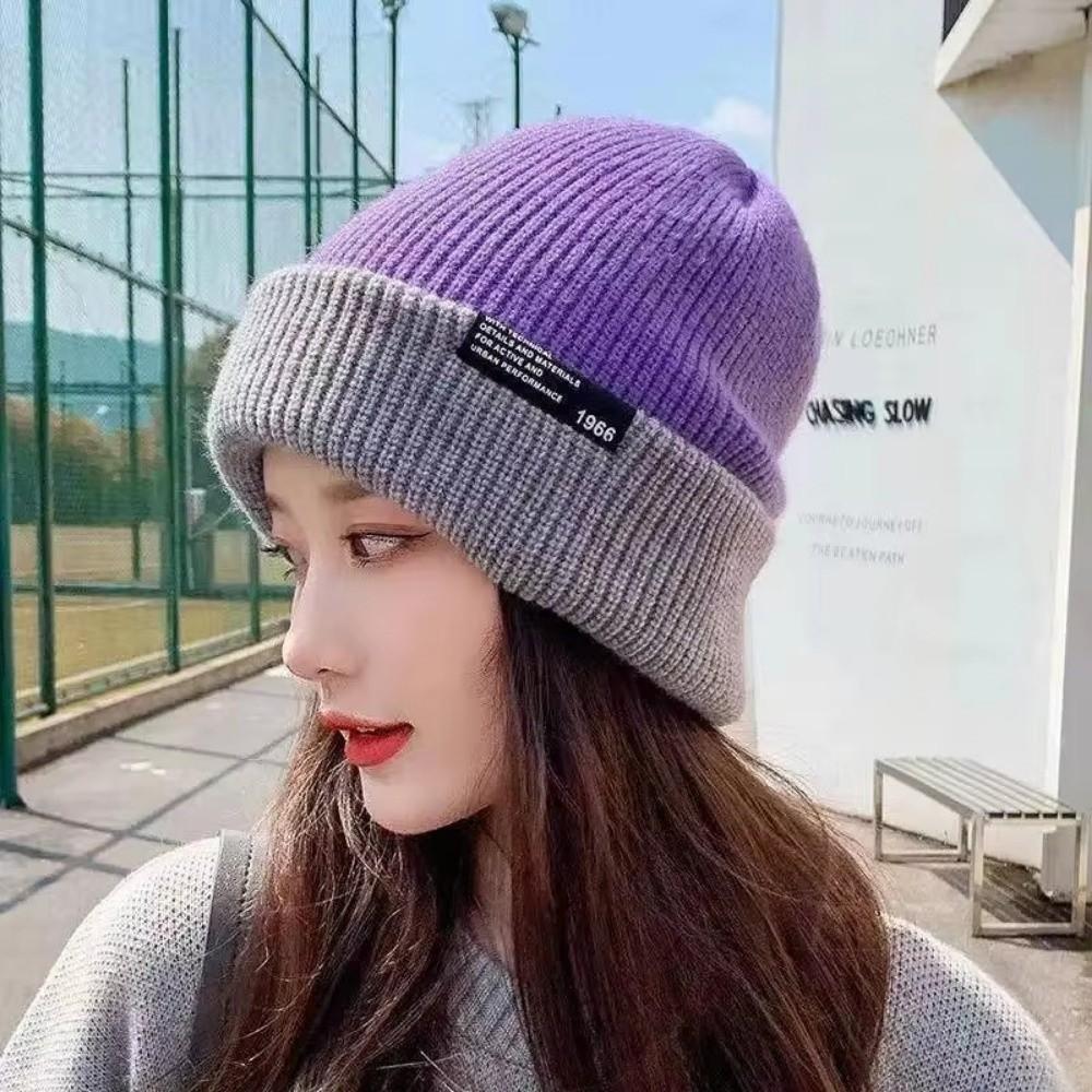 Unisex Autumn Winter Knitted Hat Soft Thickened Woolen Hat Warm Breathable Beanies Hat Women Men
