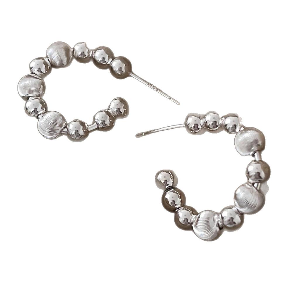 Niche Cat's Eye Bead Gradient Earrings Basic Versatile Temperament Simple Design Personality Elegant Classic Casual Daily Accessories