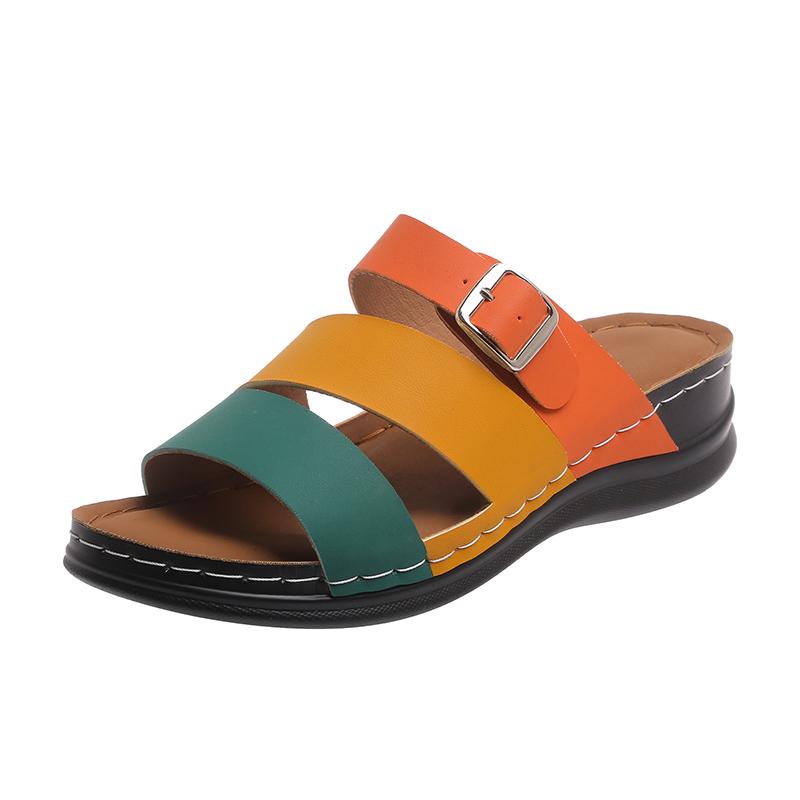 Women Shoes New Plus Size Slippers Women Platform Casual Slippers Buckle Wedges Light Outdoor Ladies Sandals Home Slides Women
