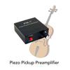 Sxhlseller Piezo Pickup Preamp Amplifier, Rechargeable Guitar Pickup with Low Frequency Limiting, Compact Mount Preamp Amplifier for Guitar, Violin, C
