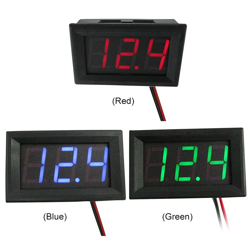 DC4.5V-30V Voltage Meter LED Display 0.56 Inch Mini Voltage Tester Voltage Panel Meter for 6V 12V Electromobile Motorcycle Car