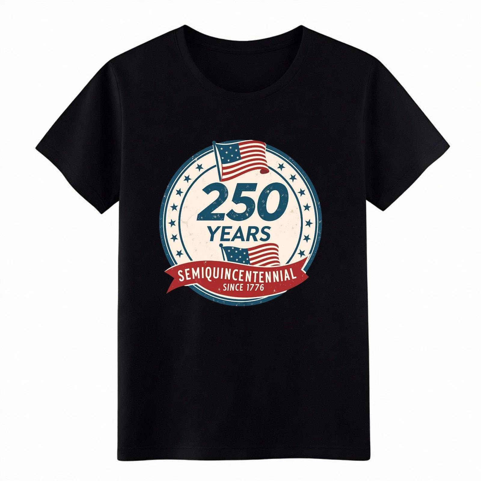 Vintage 1776-2026 Patriotic Badge Tee-250 Years of America Unisex Washed T-Shirt 4XL