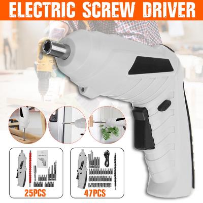 Wireless Electric Screwdriver USB Rechargeable Rotating Multi-grip Mode Electric Drill Tool with LED Light New