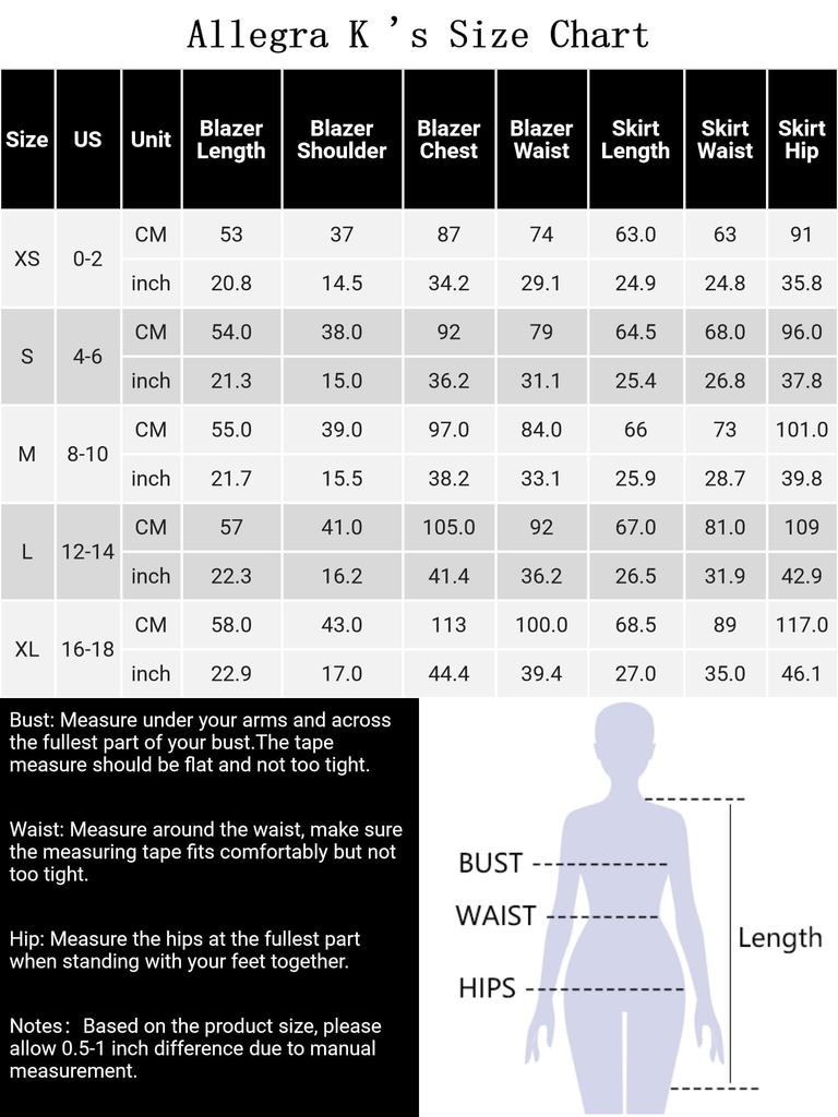 Allegra K Women's Two-Piece Blazer and Skirt Set with Tweed Trim, Pink, Size M