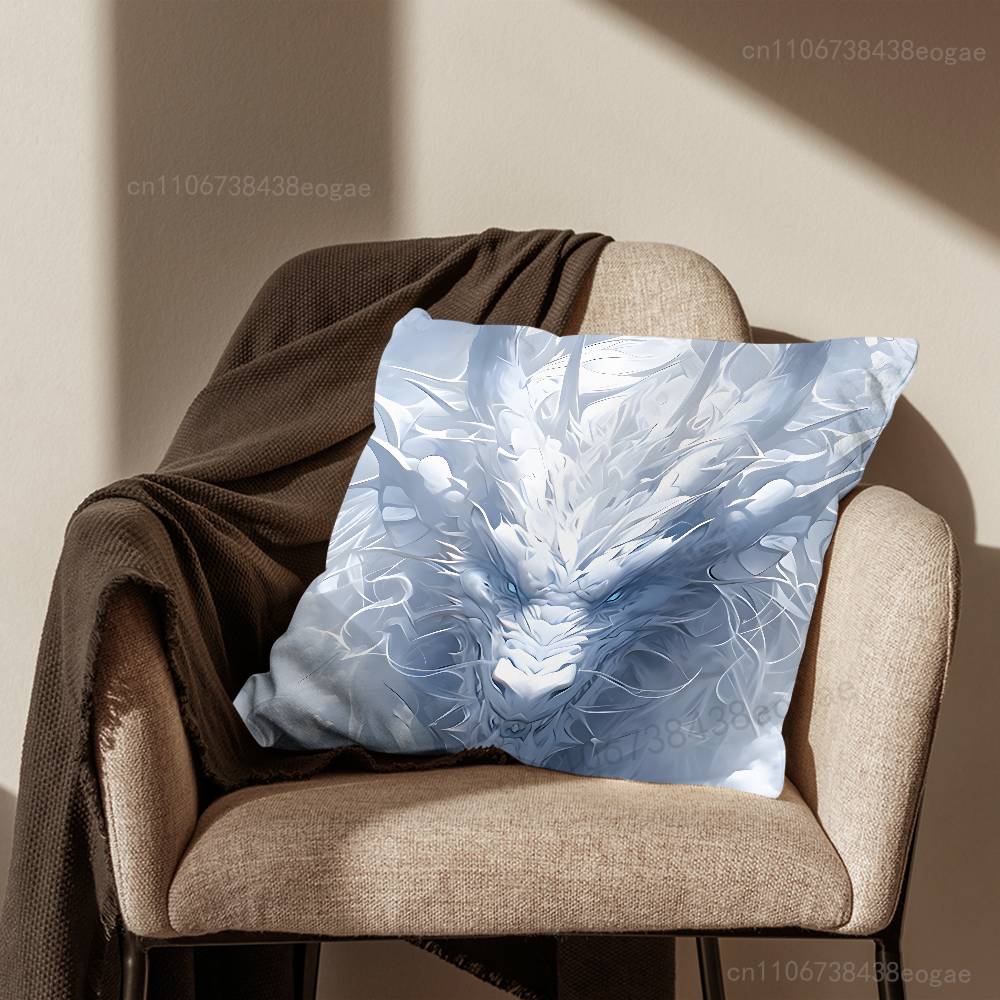 Fashion Dragon Ferocious  Pillow Case Living Room Sofa Cushion Cover Suitable For Home Bedroom Decoration And Protector