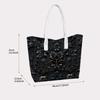 Elegant Dark Floral Embossed Large Tote Bag Fashion Casual Daily Women's Shoulder Handbag