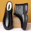 Fashion Designer Winter Velvet Cowhide Warm Platform Snow Boots Man Fashion Soft-soled Men's Cotton Shoes New Anti-slip Ankle Boots Male