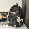 Schoolbag College Style Letter Burden Reduction Lightweight Backpack Junior High School Student School Bag Women's Large Capacity Travel Backpack