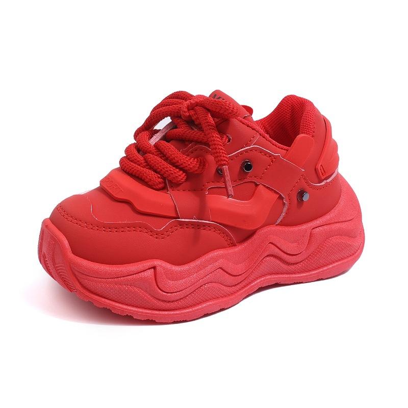 

Children s sports shoes 2025 autumn new solid-soled boys dad shoes lightweight girls little white shoes baby little red shoes 21-26 yards, 6 pairs in one hand красный