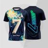 Men's Round Neck Short Sleeved T-shirt for Summer, Sweat Wicking and Non Breathable Loose Top, Casual and Fashionable Pull