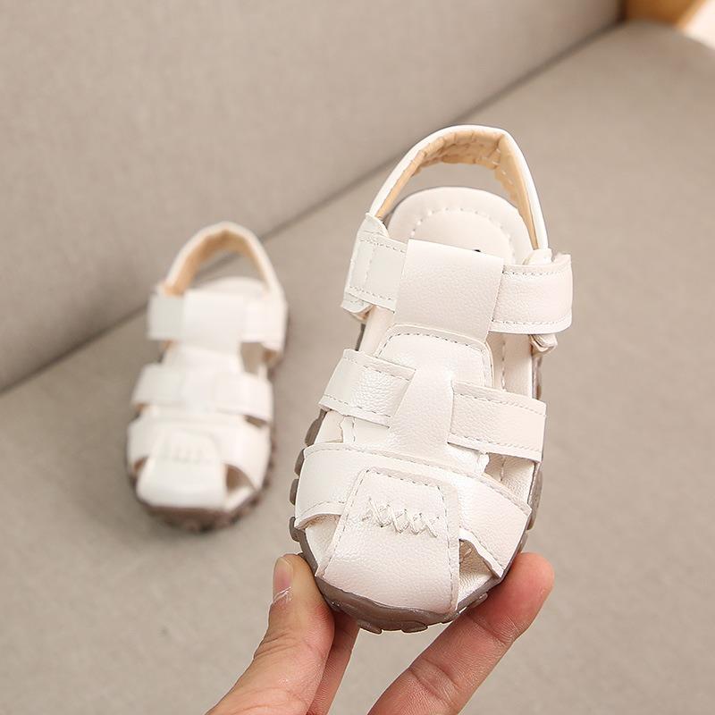 

Summer Kids Closed-Toe Casual Sandals, Toddler Little Boys Girls Breathable Beach Shoes 21 белый
