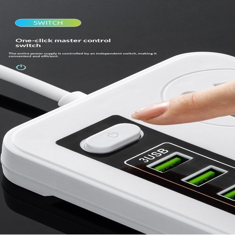 Universal Power Strip Socket Eu Us Au Plug With Usb Type-C Pd Surge Protector Power Cord Extension Sockets