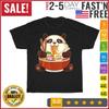 Kawaii Cute Anime Panda Otaku Japanese Ramen Noodles T Shirt Men Women Fashion
