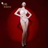 Sexy Five Finger Gloves Oil Glossy Shiny Elastic Bodysuit 8D Sheer See Through Bodycon Tights  Jumpsuits Smooth One Piece Leotar