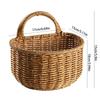 Hangable Kitchen Storage Basket Imitated Rattan Small Hangings Organizer Basket Organizer with Handle for Kitchen Ginger Garlic