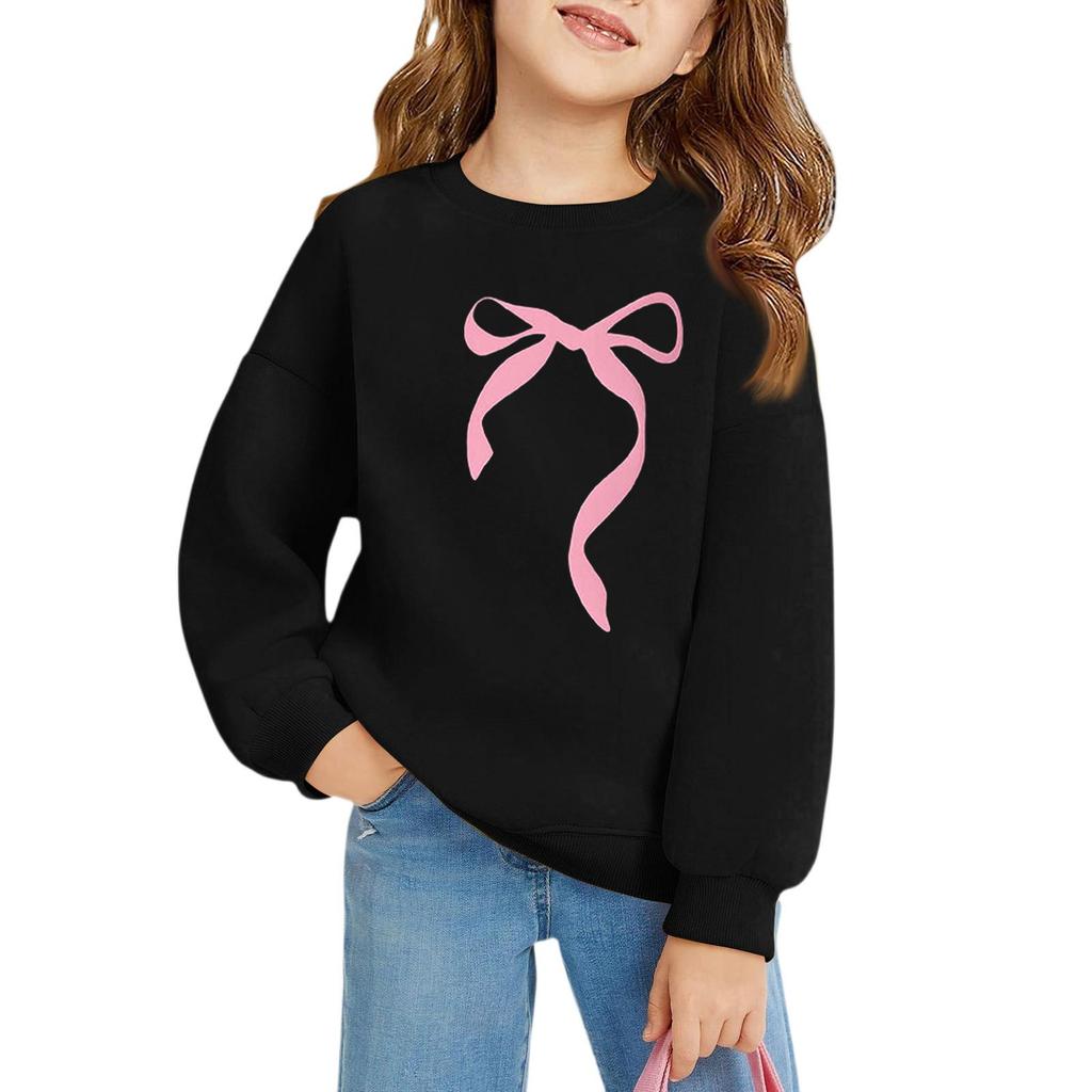Girls Round Neck Pullovers For Kids Printed Baby Tops