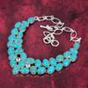 Arizona Turquoise 925 Solid Sterling Silver Necklace With Adjustable Chain, Handmade Gemstone Jewelry Necklace For Memorial Day