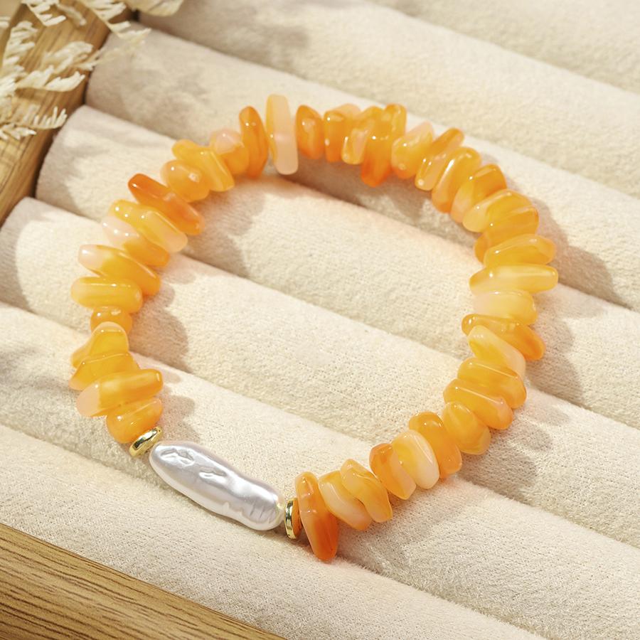 Neues organisches Luxus-Damenarmband 5 Farboptionen Premium Ausgewählt Unregelmäßiger Acryl-Strang-Armband Strand Surfen Schmuck