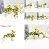 Sunflower Artificial Plant Mini Round Pot For Home Decor And Photography Props