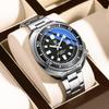 Qingxiya Men's Luminous Quartz Watch - Waterproof Stainless Steel Strap with Calendar