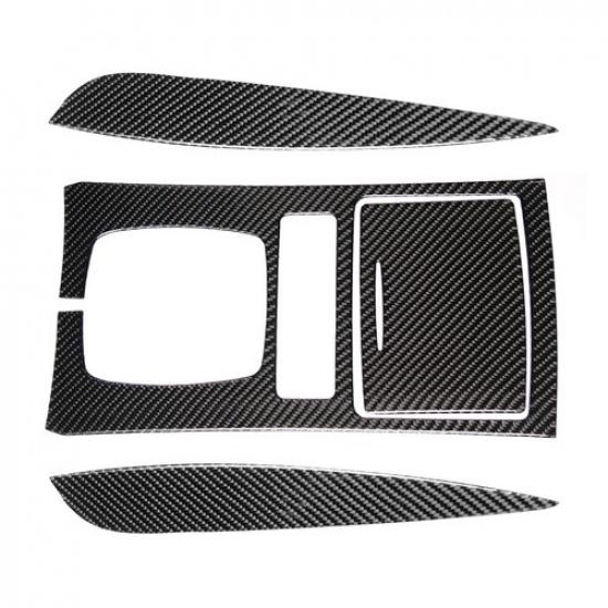 4Pcs Carbon Fiber Console Gear Shift Kit Cover Trim For Infiniti FX35/37/50 QX70