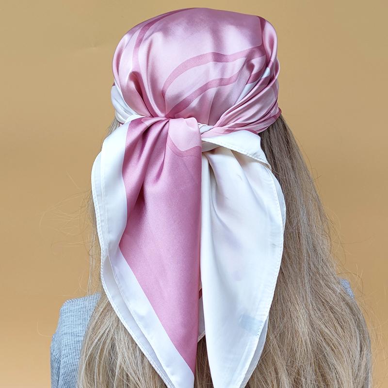 The Four Seasons Beach Kerchief New Style Sunscreen Silk Hijab Women Popular Design Headscarf Luxury 70X70CM Square Scarves