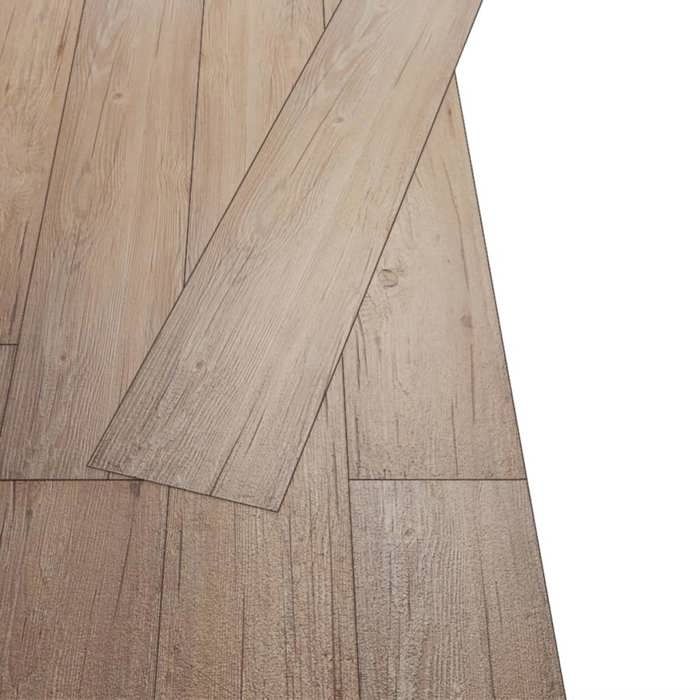 VidaXL Dalles de plancher PVC autoadhésif 5,02 m² 2 mm marron chêne 245173
