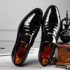 Fashion Men's Wide Width Genuine Leather Shoes Autumn Breathable Comfort Cushioned Business Casual Low Top Lace-Up Office Daily Walking