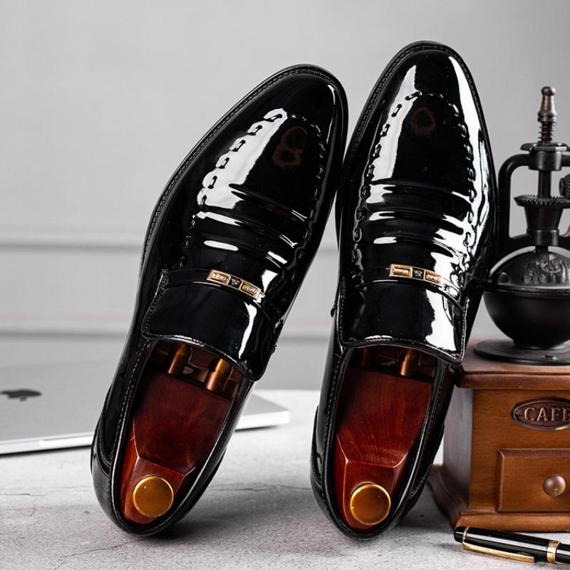 Fashion Men's Wide Width Genuine Leather Shoes Autumn Breathable Comfort Cushioned Business Casual Low Top Lace-Up Office Daily Walking