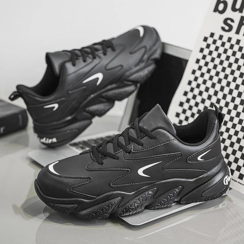 

Shoes New summer breathable sports casual running little white board shoes Forrest Gump heightening dad shoes 44 чорний