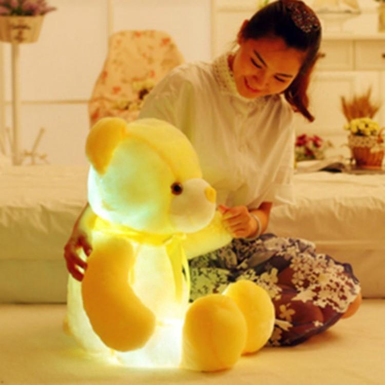 50cm Plush Led Teddy Bear With Colorful Glowing Lights For Magical Nights