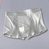 Men Boxer Briefs Mid-rise Elastic Waistband Breathable Mesh Shorts Underwear Solid Color U-Convex Slim Fit Boxer Shorts