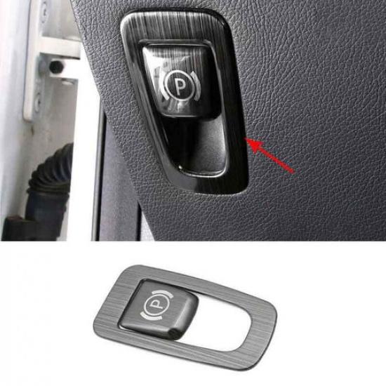 Cover Trim Electronic Handbrake 2016-202 2PCS Fit For Benz GLC X253 Black Steel