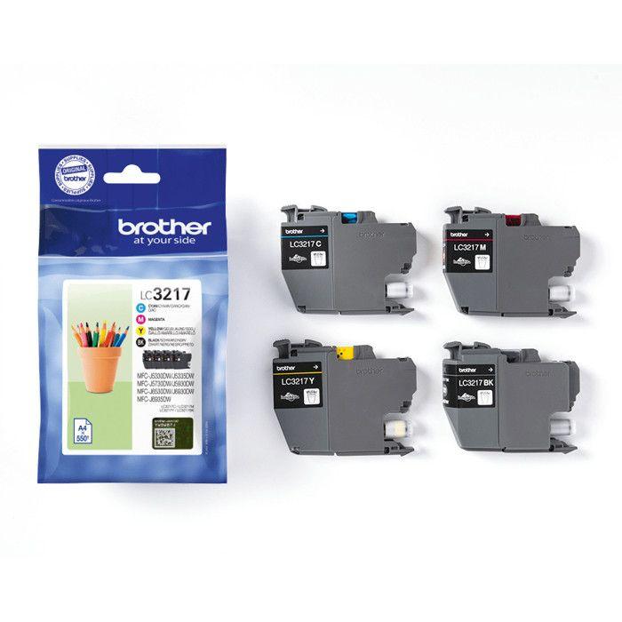 Brother LC3217 Value Pack Pack of 4 Black, Yellow, Cyan, Magenta Original Ink Cartridge for Brother MFC-J5330DW,…