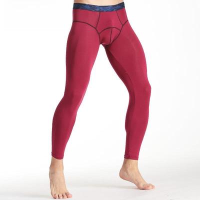 Pánske termo legíny so stredne vysokým pásom - Slim strih, Jednofarebné, Jesenná/Zimná kolekcia