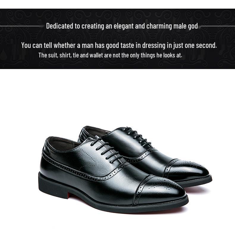 Pointed Toe British Style Leather Loafers - Men's Office, Casual, Wedding Shoes