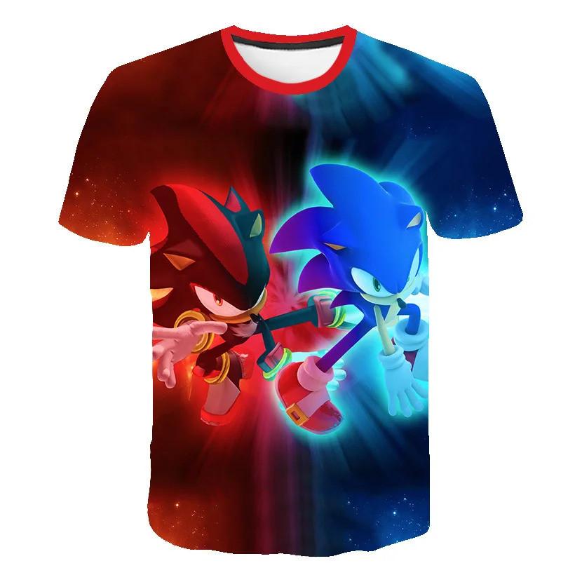 New Summer Cartoon 3D Print T-Shirt Quick Drying Short Sleeve Fashionable Boys' Girls' Tops