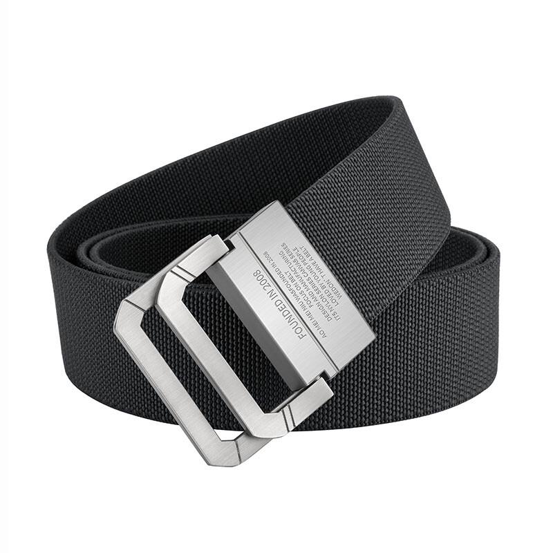 Men's Canvas Double Ring Buckle Elastic Belt