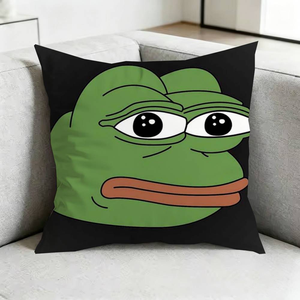 Funny Cartoon Pepe the FrogG Pillow Case Square DoubleSided Sofa Cushion Cover Bedroom Bedside Pillow Gift