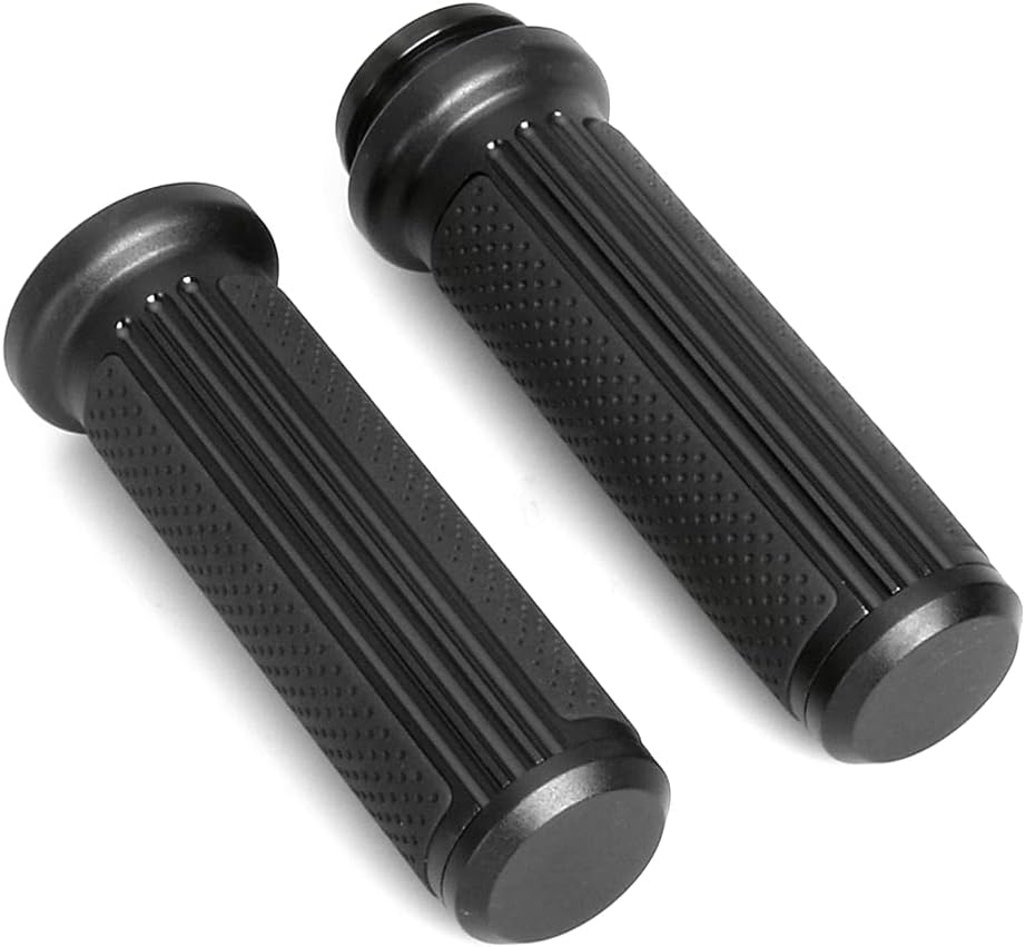 1" 25Mm Cnc Defiance Aluminum Rubber Handlebar Grips for Harley Touring Sportster Xl883 1200 Dyna Softail