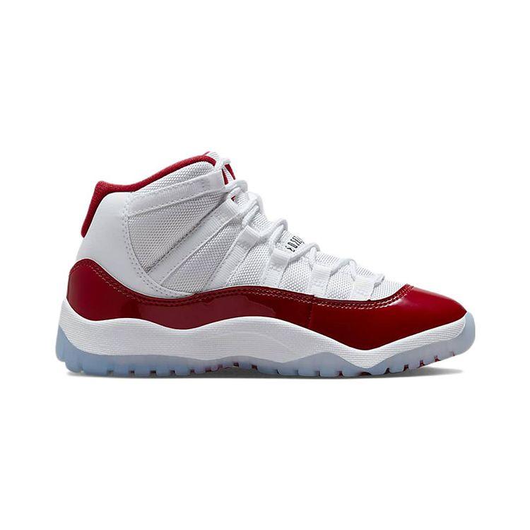 Jordan 11 Retro PS White Varsity Red Kids Shoes 378039-116