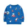 Blue Christmas Outfit Boys' Sweatshirt 2025 New European and American Style Girls' Autumn Clothing Children's Cartoon Long-Sleeved Outerwear Top