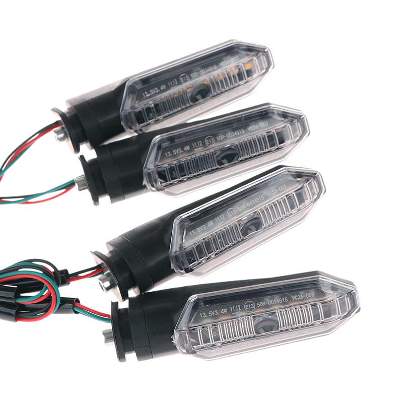 2Pcs Mini Amber Flashing Light Motorcycle Led Turn Signal Lights 8Mm Blinker Turn Signal Lamp 12V Moto Indicator Accessories