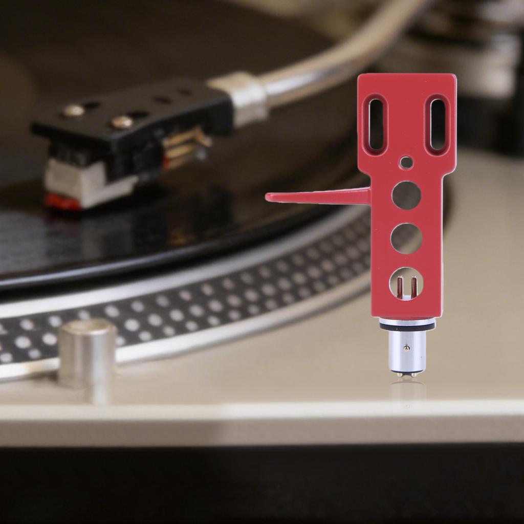 Cartridge Headshell Stylus Holder with 4 Lead Wires LP Headshell for Most Record Player Replacement Headstands
