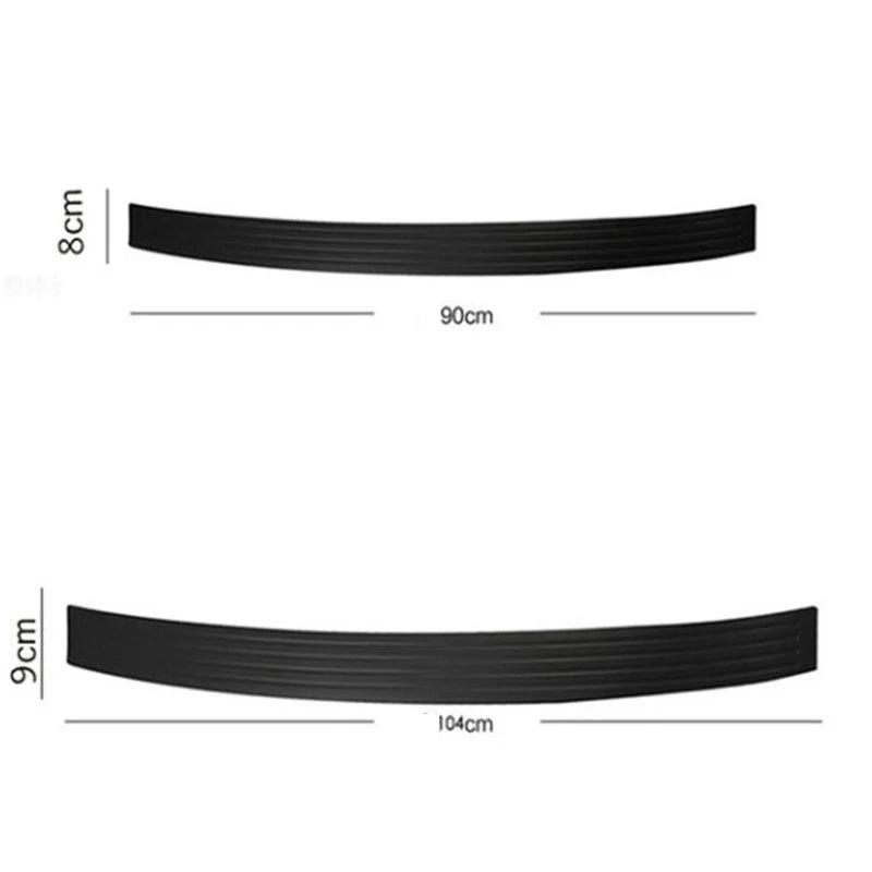 Universal Car Trunk Door Sill Plate Protector Strip Automobile Rear Bumper Guard Rubber Mouldings Trim Strips