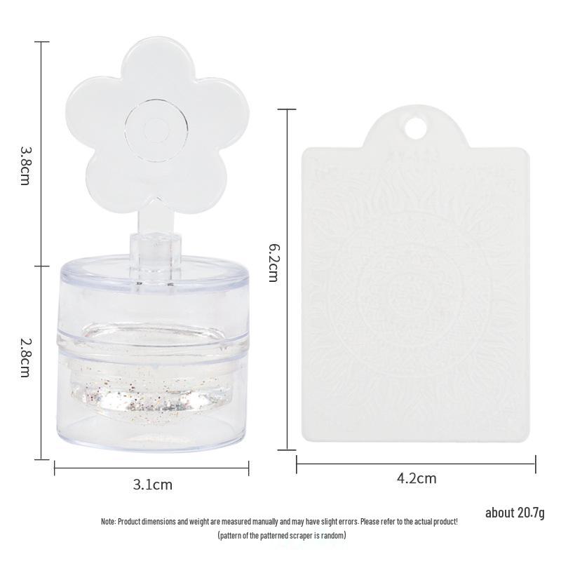 Large Silicone Nail Art Stamp with Lid - Single/Double Head French Design DIY Stamping Tools
