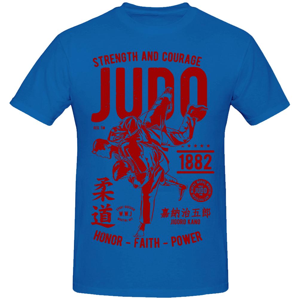 Strenght and Courage Judo 1882 Faith Power T Shirt Tee Unisex Unique Design T Shirt Cotton Euro Size Causal Sports TShirt