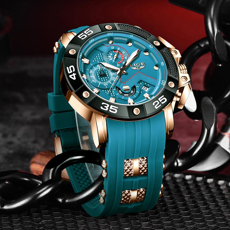 Fashion Silicone Watch For Men Military Sports Waterproof Men's Quartz Wristwatches Casual Quartz Chronograph Montre Homme