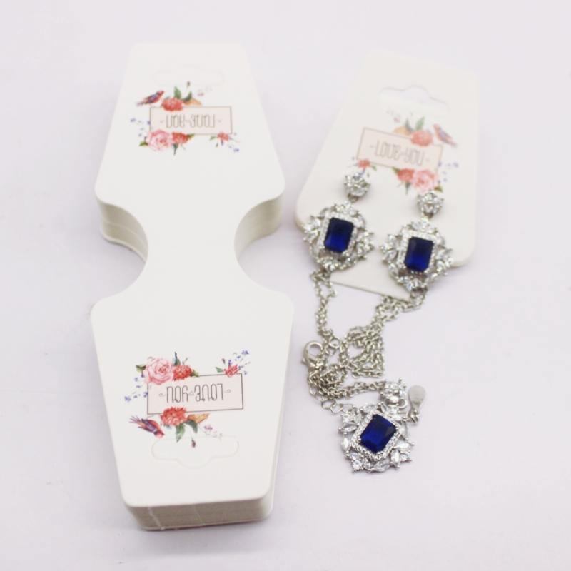 100pc/lot Multi Design Printed Jewelry Necklace Earring Set Card Flower and Bird Styles Hair Accessoreis Bracelet Dispaly Card